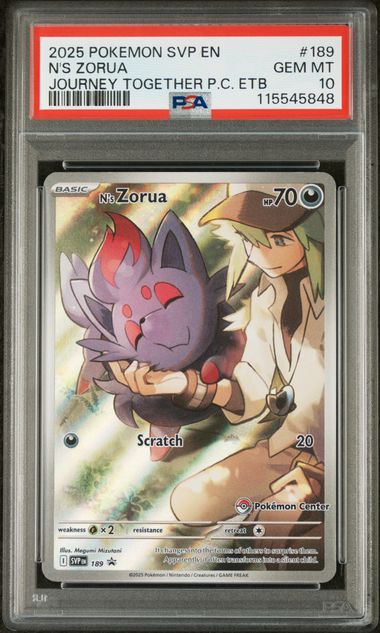 2025 POKEMON SVP EN-SV BLACK STAR PROMO #189 N'S ZORUA JOURNEY TOGETHER PC ETB
