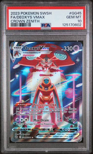 2023 POKEMON SWORD AND SHIELD CROWN ZENITH #GG45 FA/DEOXYS VMAX CROWN ZENITH