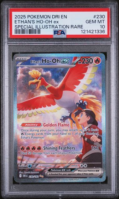 2025 POKEMON DRI EN-DESTINED RIVALS #230 ETHAN'S HO-OH ex SPECIAL ILLUSTRATION RARE