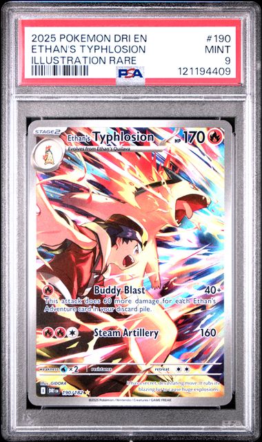 2025 POKEMON DRI EN-DESTINED RIVALS #190 ETHAN'S TYPHLOSION ILLUSTRATION RARE